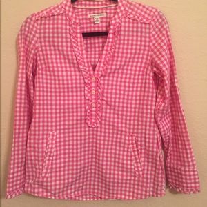 Pink CheckerBoard Button Up
